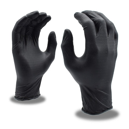 Disposable Gloves, Food Grade, Nitrile, Black, XL, 1000 PK