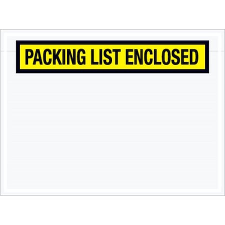 Packing List Envelopes, Yellow, PK1000