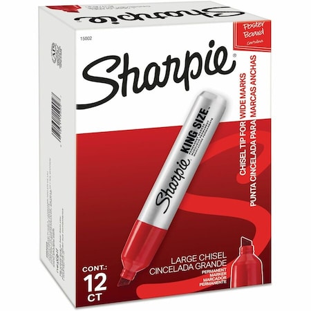 Industrial Marker, Medium Tip, Red Color Family, Ink, 12 PK