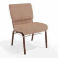 Beige Fabric Church Chair, PK4