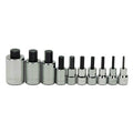 Socket Set, 3/8" Drive, Hex Bit, 10 Pieces
