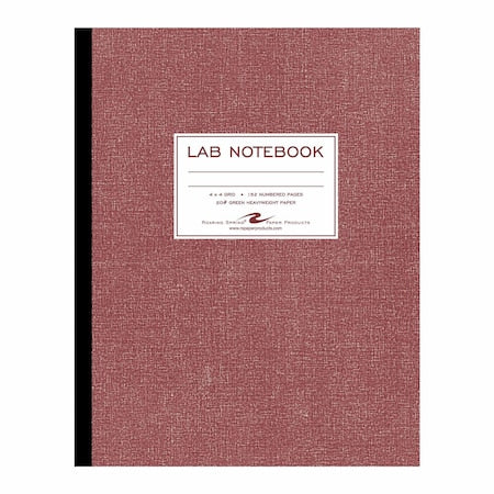 Lab Notebook, 9-1/4 in. x 11-3/4 in., Red
