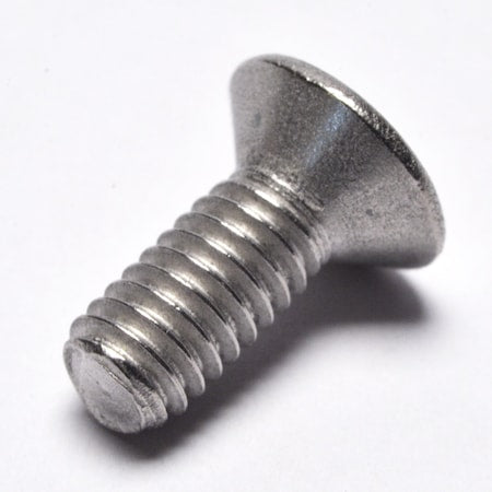 M4-0.70 x 10 mm Phillips Flat Machine Screw, Plain Titanium