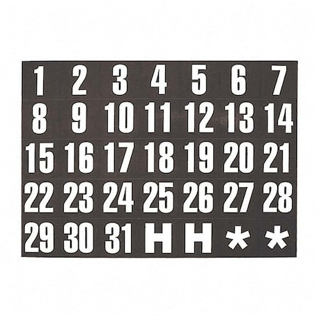 Magnetic Heading Numbers, 1 in.W x 1 in.H