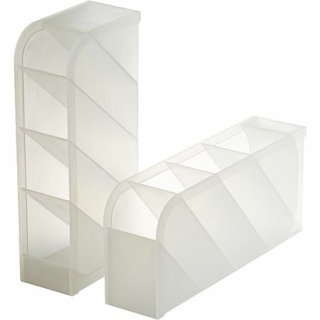 Desk Organizer, White, 7.87 H, PK2