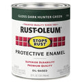 Interior/Exterior Paint, Gloss, Oil Base, Dark Hunter Green, 1 qt
