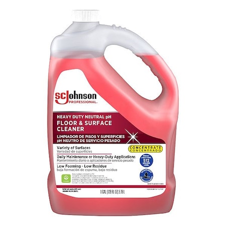 Floor Cleaner, Liquid, 1 gal, Bottle, PK4