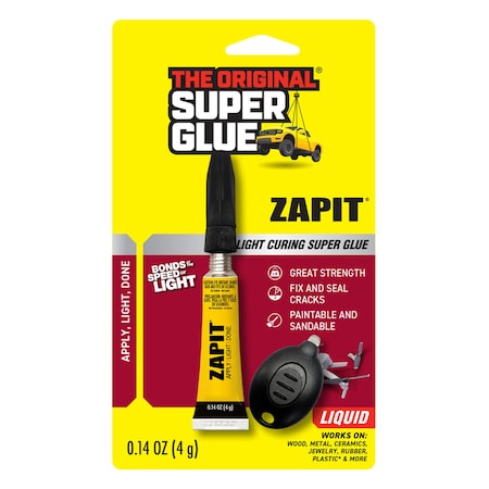 Epoxy Adhesive, Zapit Series, Gray, 0.14 oz, Dual-Cartridge