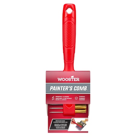 Paint Brush Comb, 8 in. L, Tan