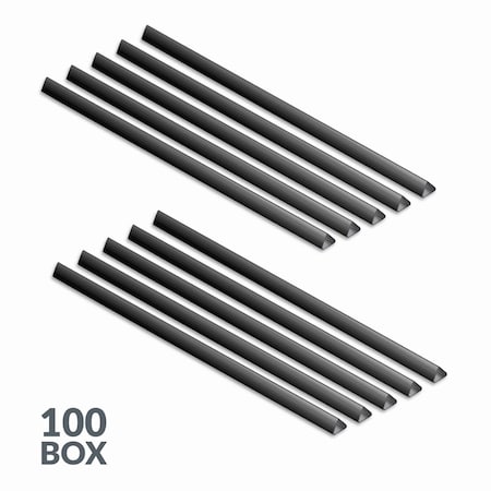 1/4" x 11" Black Binding Bars Only, 100/BX