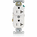 Straight Blade Receptacle, 5-20R, 20 A, 125V AC, 2 Pole, 3 Wire, Flush Mount, Single, White