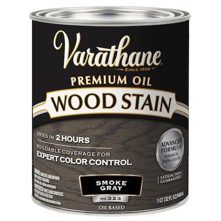 Premium Wood Stain, Oil Based, Smoke Gray, 1 Quart