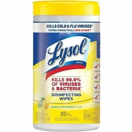 Professional Disinfecting Wipe Bucket Refill, 1-Ply, 6 x 8, Lemon and Lime Blossom, White, 800 Wipes, PK2