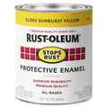 Interior/Exterior Paint, Gloss, Oil Base, Sunburst Yellow, 1 qt