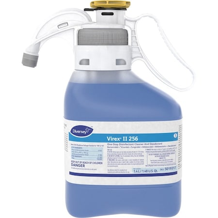 One Step Disinfectant Deodorizing Cleaner Concentrate, 1.4L Hose End Sprayer, Unscented, Blue