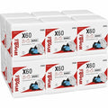 WypAll GeneralClean X60 Multi-Task Cleaning Cloths 34865, Quarterfold, Strong & Absorbent, White, PK12