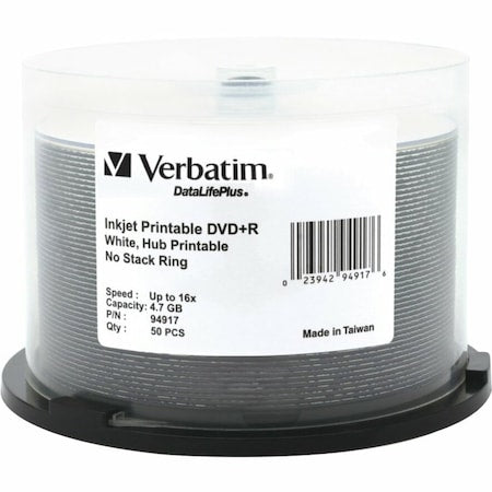 DVD+R Disc, 4.70 GB, 120 min, 16x, PK50