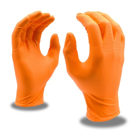 Disposable Gloves, Nitri-Cor Z-Tread, Food Grade, Nitrile, 6 mil, Orange, 2XL, 1000 PK