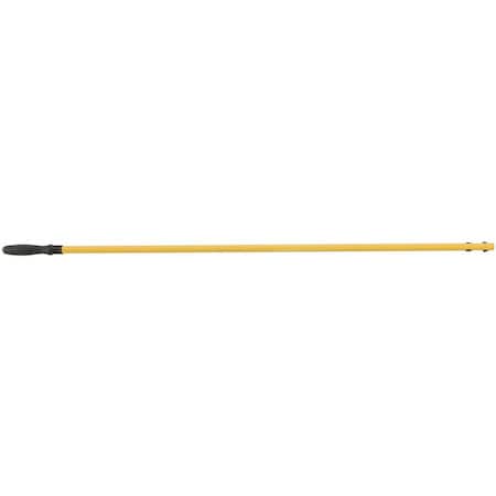 58 in Push-In Dust Mop Handle, Yellow, Aluminum