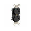 Straight Blade Receptacle, 5-20R, 20 A, 125V AC, 2 Pole, 3 Wire, Surface Mount, Self-Grounded