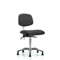 Clean Room Chair Med Ben Chair, Vin, Chr, Tilt, Gld, Gry, CL100, No Arms, 22" to 29" Height, Vinyl