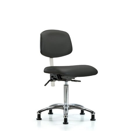 Clean Room Chair Med Ben Chair, Vin, Chr, Tilt, Gld, Gry, CL100, No Arms, 22" to 29" Height, Vinyl