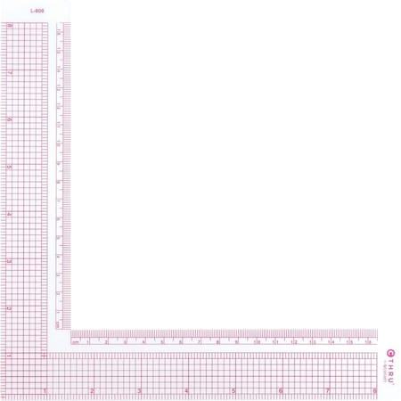 L-Square, PVC, Transparent, 8in
