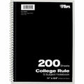 11 x 8-1/2" Wirebound Notebook, College Rule, 200 Pg