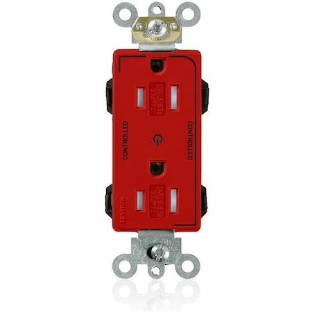 Straight Blade Receptacle, 5-15R, 15 A, 125V AC, Surface Mount, Self-Grounded