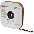 Reclosable Fastener, Disc, Acrylic Adhesive, 3/4 in, Black, 1028 PK