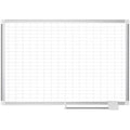 12""x24"" Magnetic Planning Dry Erase Board, Aluminum Frame