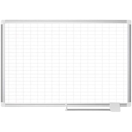12""x24"" Magnetic Planning Dry Erase Board, Aluminum Frame