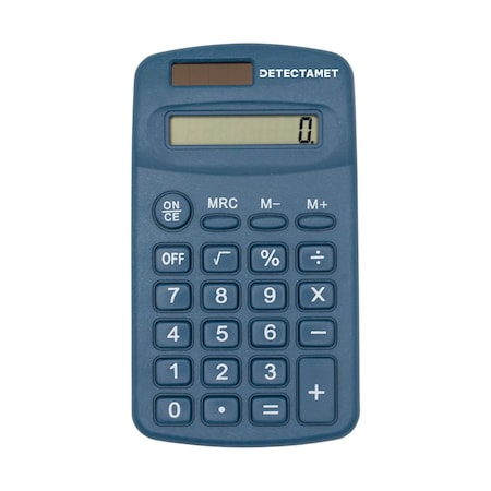 Metal Detectable Calculator, Portable, LCD, 8 Digits, 4-1/3"L