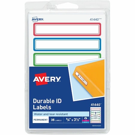 Multipurpose Label, 3 1/2" Label W, 5/8" Label H, 7 Labels per Sheet