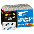 Heavy Duty Packaging Tape, Clear, PK18
