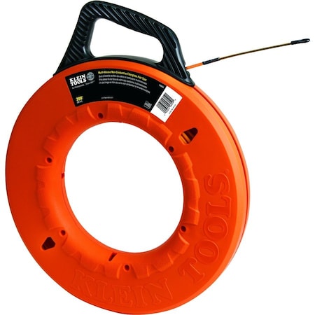 Fish Tape, Length 200 ft, Tape Size 3/16 in, Fiberglass