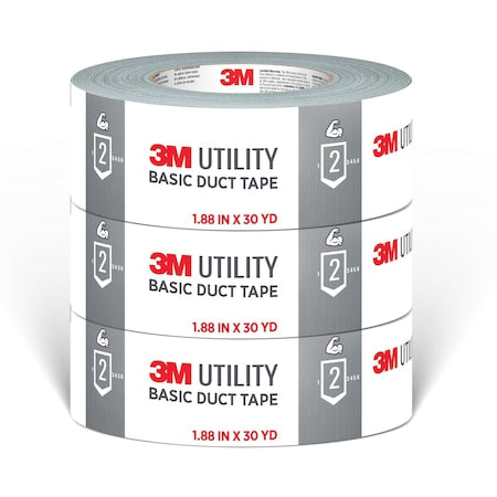 DuctTape, Silver, 30ydL, 1-7/8inW, PK3