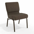 Brown Fabric Church Chair, PK4