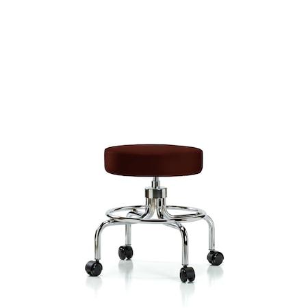 Screw-Lift Stool, Vinyl, CR, Casters, Burg