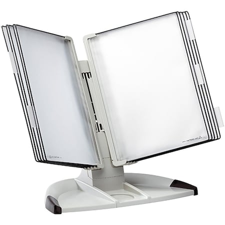 Desk Stand Starter Set, 10 Pockets, Gray