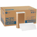 Pacific Blue Basic Multifold Paper Towels, 1 Ply, 250 Sheets, White, 16 PK
