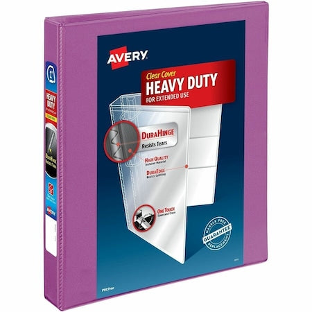 Heavy-Duty View Binders, Orchid, 1" Slan