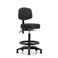 Vin Stool with Back-High Bench Ht with Seat Tilt, Black FR, andStat Glides in Black Trailblazer Vin