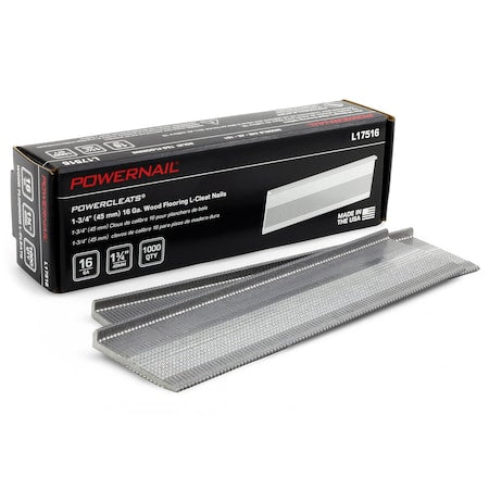 Collated Flooring Nail, 1-3/4 in L, 16, L-Head Head, 1000 PK
