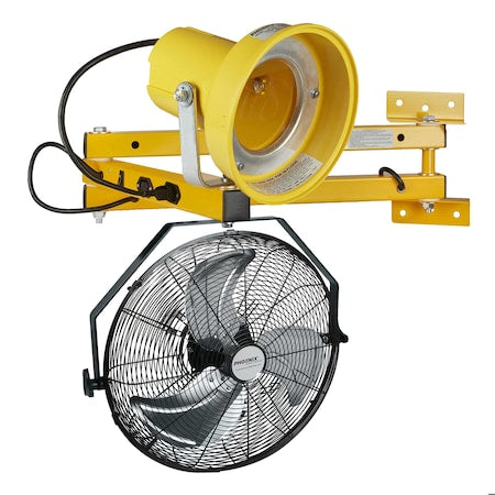 Dock Light,40 in,Poly Head w/Fan,No Bulb