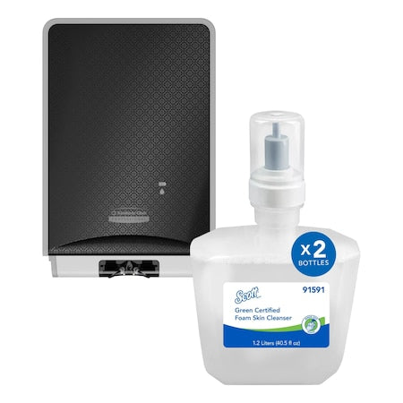 Icon Soap/Sanitizer Dispenser WIth Foam Skin Cleanser Refill 2 PK