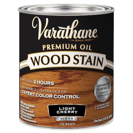 Premium Wood Stain, Oil Based, Light Cherry, 1 Quart