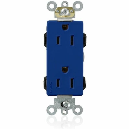 Straight Blade Receptacle, 5-15R, 15 A, 125V AC, Flush Mount, Self-Grounded