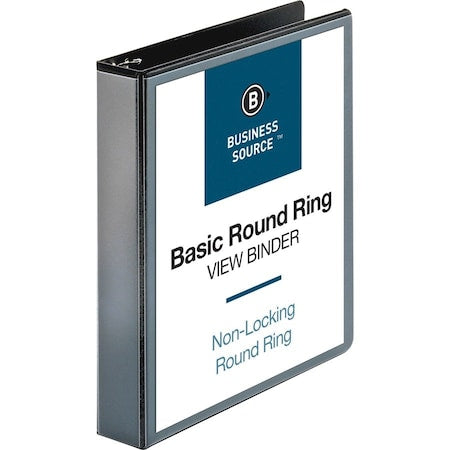 Ring Binder, Black, Clear Sleeve