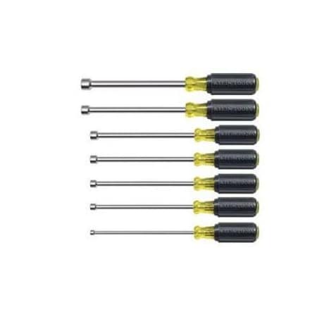 Nut Driver Set, Magnetic Nut Drivers, 6-Inch Shafts, 7-Piece